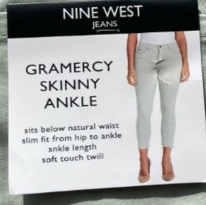 COPY - Nine West Missy Gramercy Skinny Ankle jeans 14
